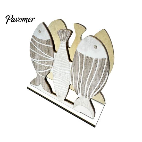 Rustic Wood Paper Towel Stand Wooden Napkin Holder, Vertical Ocean Style Dispenser, Square Theme Dispenser Ordered Storage Holder for Kitchen