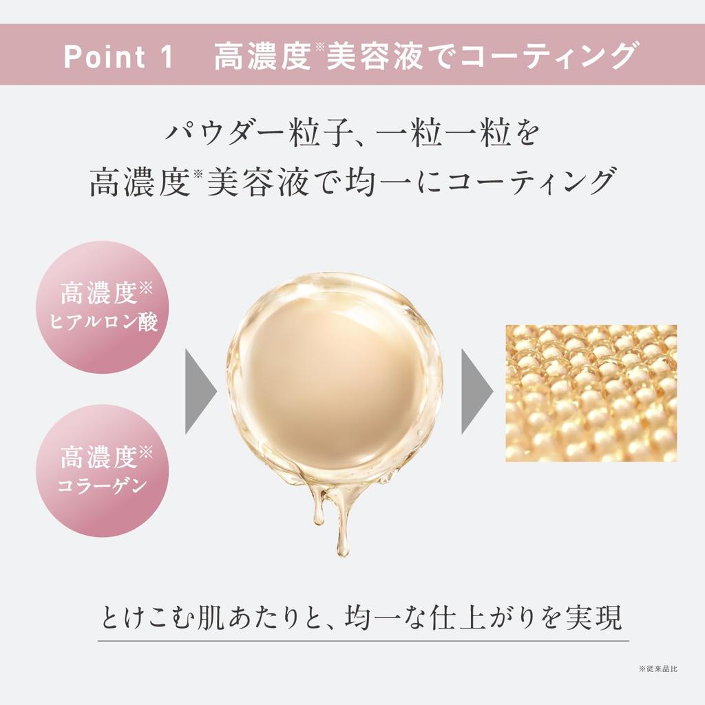 ESPRIQUE Melty Serum Glow Powder Hyaluronic Blue Light Pore (Refill) OC-400 Ochre, 9g, SPF26/PA++, Acid, Filter, Enhancer, Glowing, Fragrance-Free