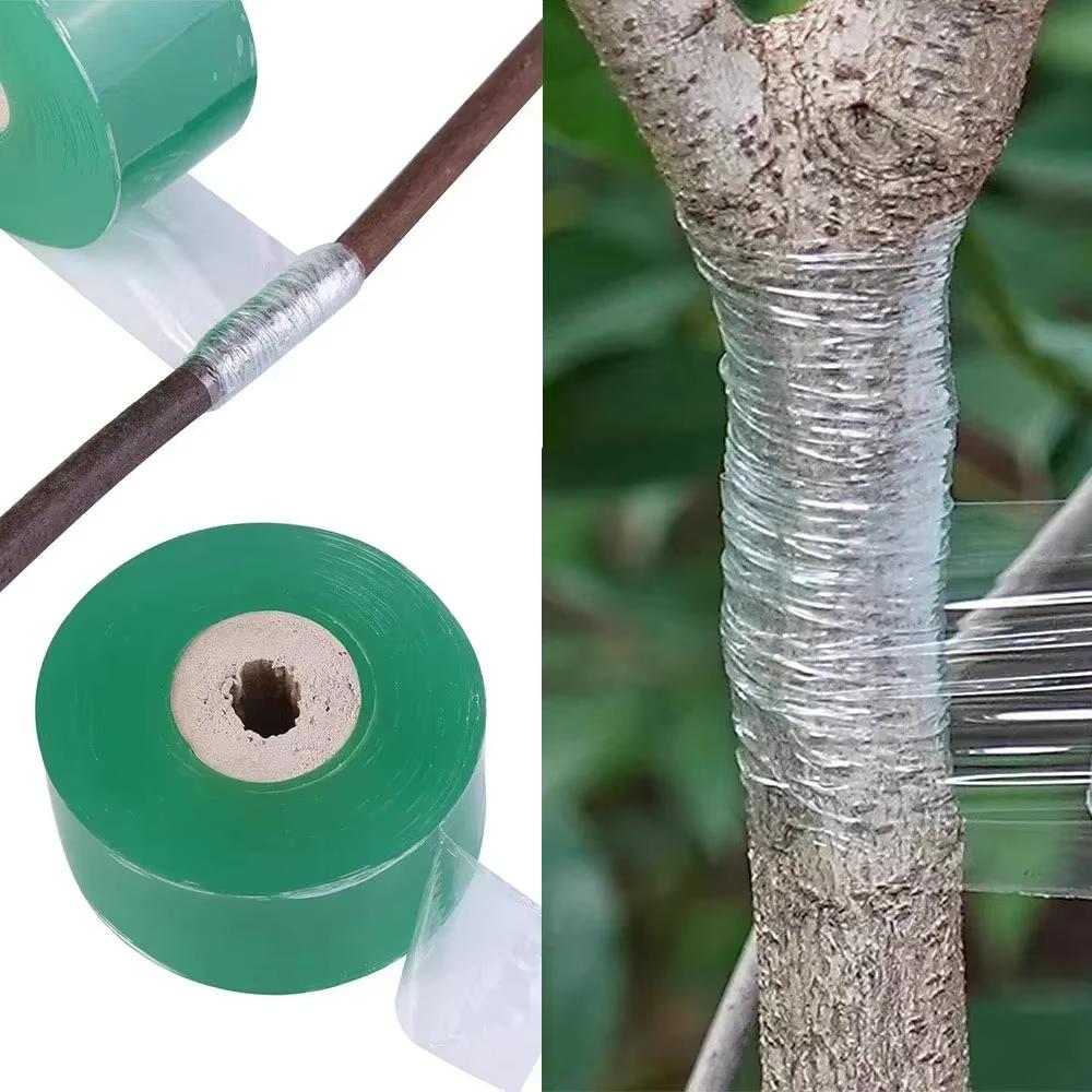 500M Pfropfband Folie PVC Selbstklebend Dehnbar Transparent Garten Obstbaum Pflanzen Setzlinge Reben Schutzhülle Parafilm
