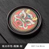 Phenolic Absorbent Coasters with Storage Holder Creative Tea Cup Mats Heat Resistant Coffee Tea Accessories for Home Office