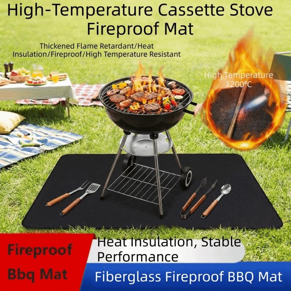 Waterproof Grill Deck Protector Mat Oilproof Fireproof Bbq Mat Insulation Mat BBQ Mat  Camping