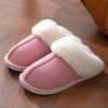 Cross-border Wholesale Fluffy Slippers Women's Autumn and Winter Warm Thick-bottomed Plush Slippers Home Indoor Cotton Slippers Men