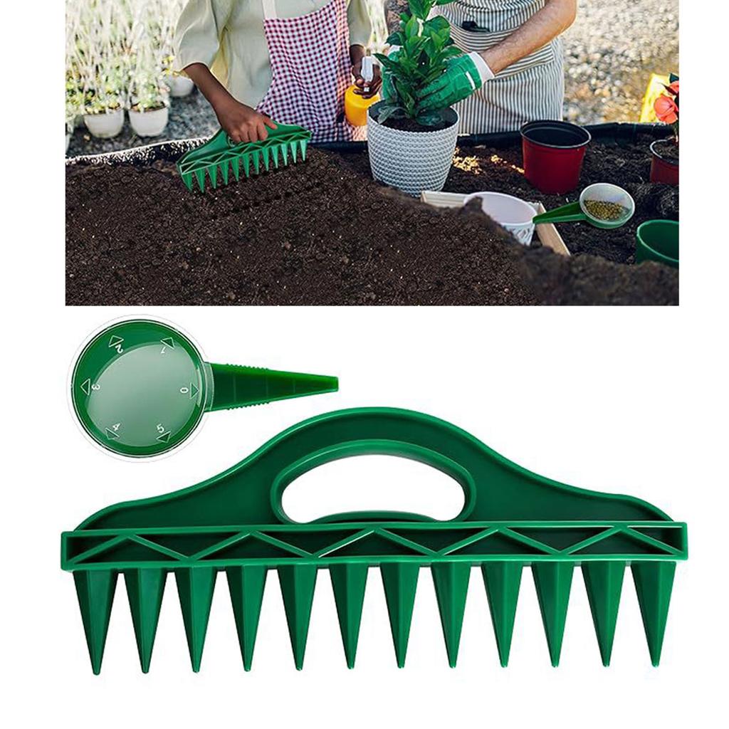 Såfrødispensersett Drill Såmaskin Justerbar 12 hull frø i jord Gravemaskin Plantemaskin Frøavstandsstykke