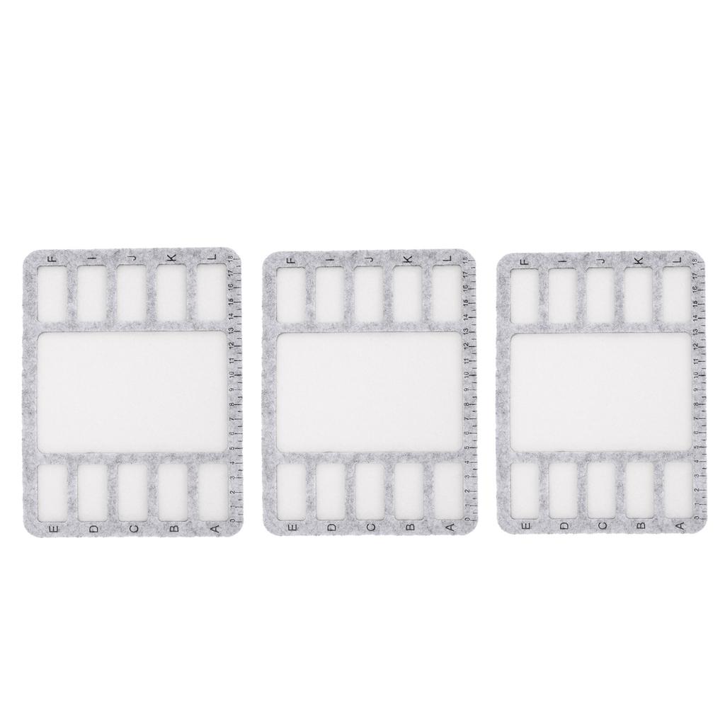 3PCS Rectangle Bead Mat Felt Beading Tray with Centimeter Alphabetic Scale for   Art Crafts Jewelry Making Bead Supplies