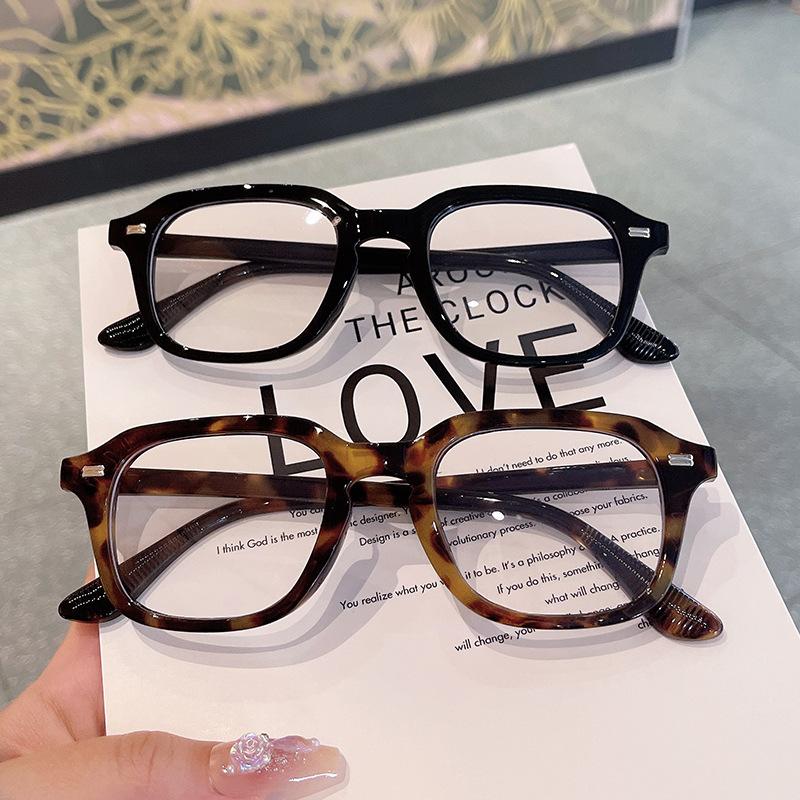 Rivets Decoration Computer Glasses Rectangle Shape Anti Blue Light Glasses Women Korean Stylish Men's Glass Frame