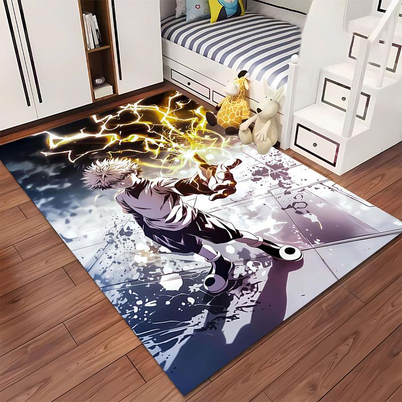 Anime Boy with Lightning Power suitable as a non-slip mat for the living room or bedroom sofa