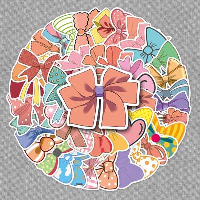Bow Graffiti Cartoon Stickers - 50 Sheets Fresh Style for DIY Water Bottles & Suitcases