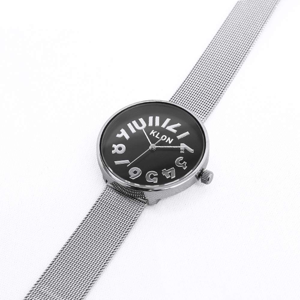 klon Pair Watch Couple Watch Pair Simple Silver Couple Ladies KLON HIDE TIME PAIR WATCH 33mm Men's [Combination Product] -SILVER MESH- Ver.SILVER