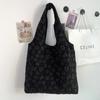 Sweet Flower Ladies Vest Shoulder Bags Large Capacity Portable Women's Tote Shopping Bag Retro Floral Female Purse Handbags