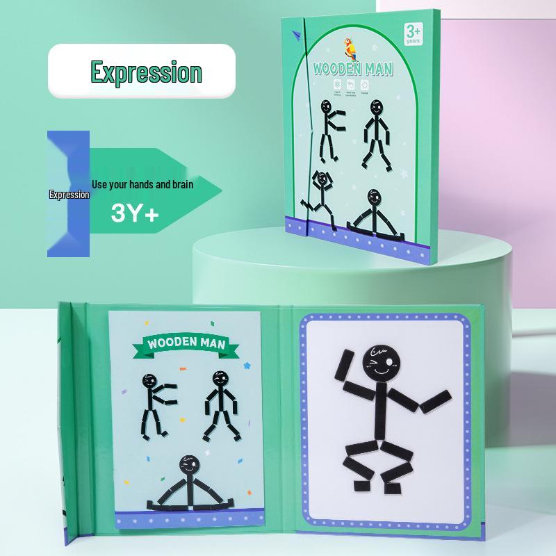 Flexible Bamboo Limbs Wooden Man Puzzle: Kids' Early Education Toy