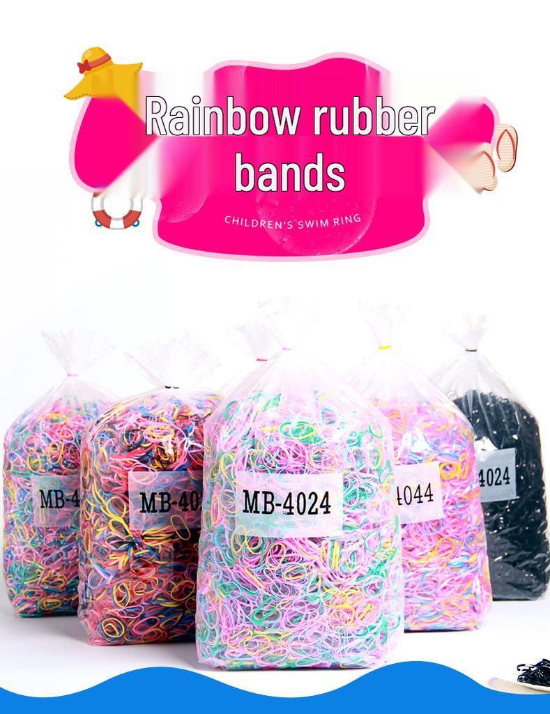 Elastici Colorati ad Alta Elasticità Piccoli per Bambini - Elastici di Gomma Usa e Getta in Confezione Bulk
