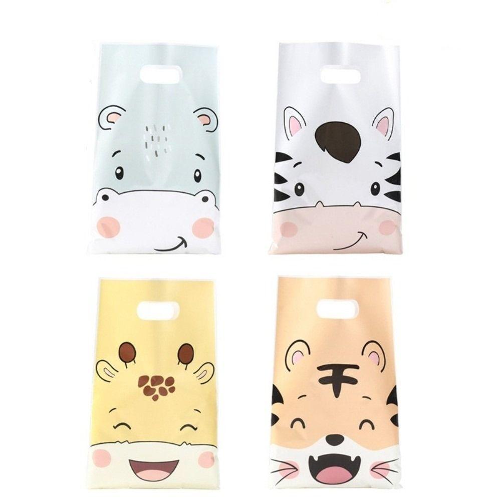 10/25/50Pcs Giraffe Tiger Birthday Goodie Bag Party Supplies Bags Kids Birthday Party