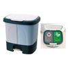 Sorting Waste Bin with Lid Double Compartment wet and Saving indoor Household , 38.5x30x37cm