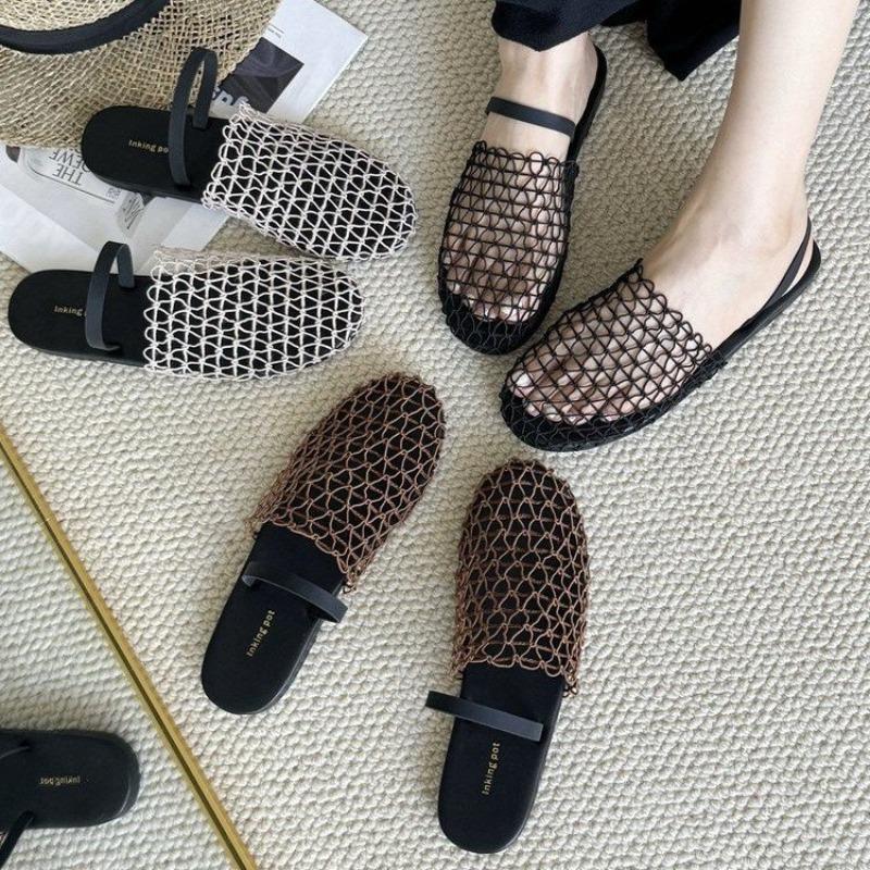 Sandals Women's Outer Wear Beautiful Summer Fashion Comfortable Bag Head Hollow Flat Bottom Daily Women's Slippers