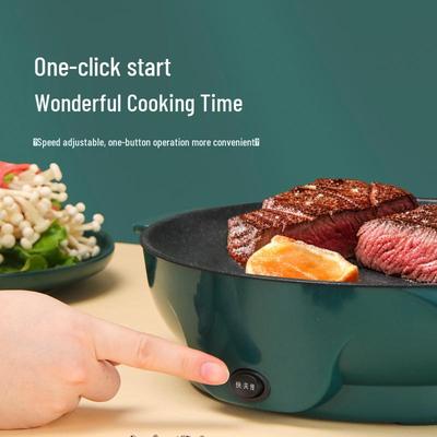 Kompakter Antihaft-Elektrogrill und Pfanne - Tragbarer Heim-BBQ