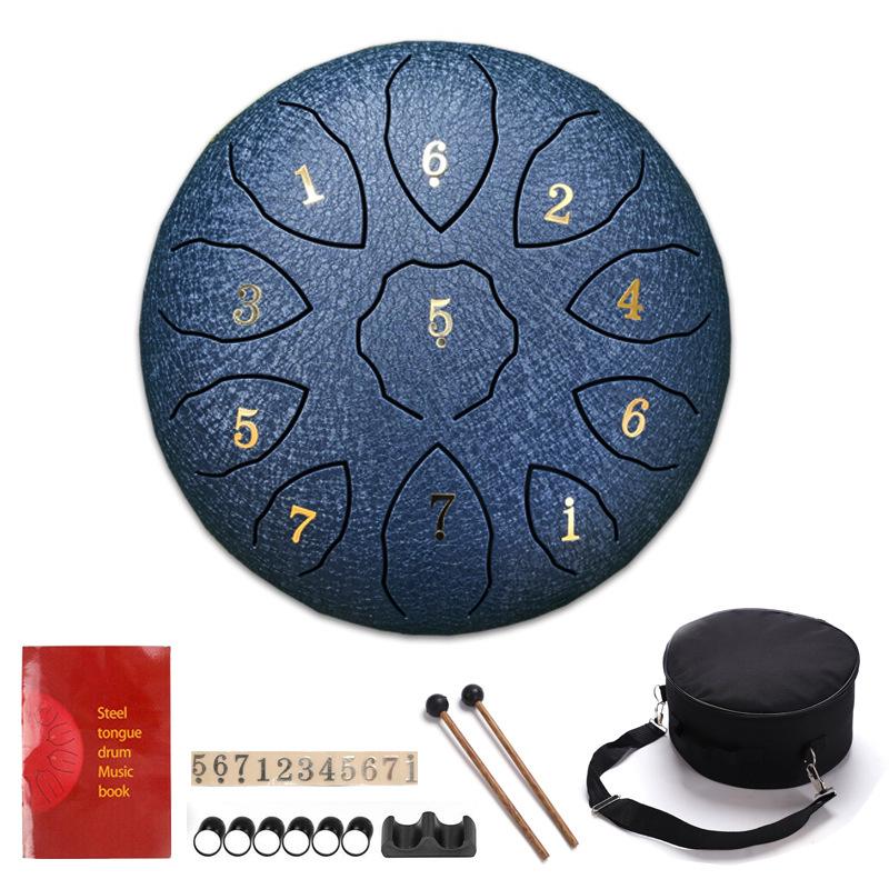 6-inch 11-tone Ethereal Steel Tongue Drum - Beginner to Professional Instrument for Kids & Adults