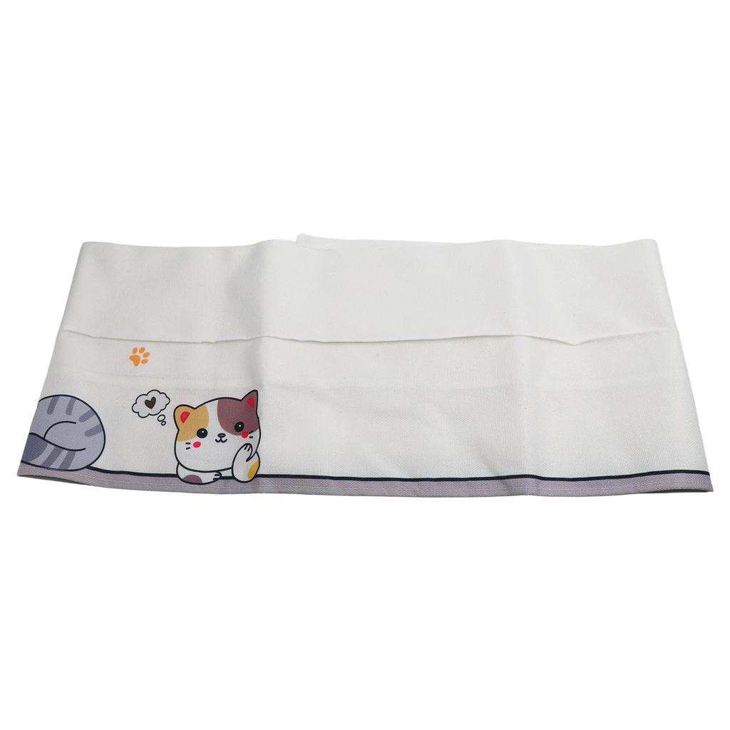 Capa de Radiador Gatinho Fofo Para Aquecedor Doméstico Proteção Contra Poeira Tecido Respirável Escudo Permite a Fuga de Calor Acabamento Branco