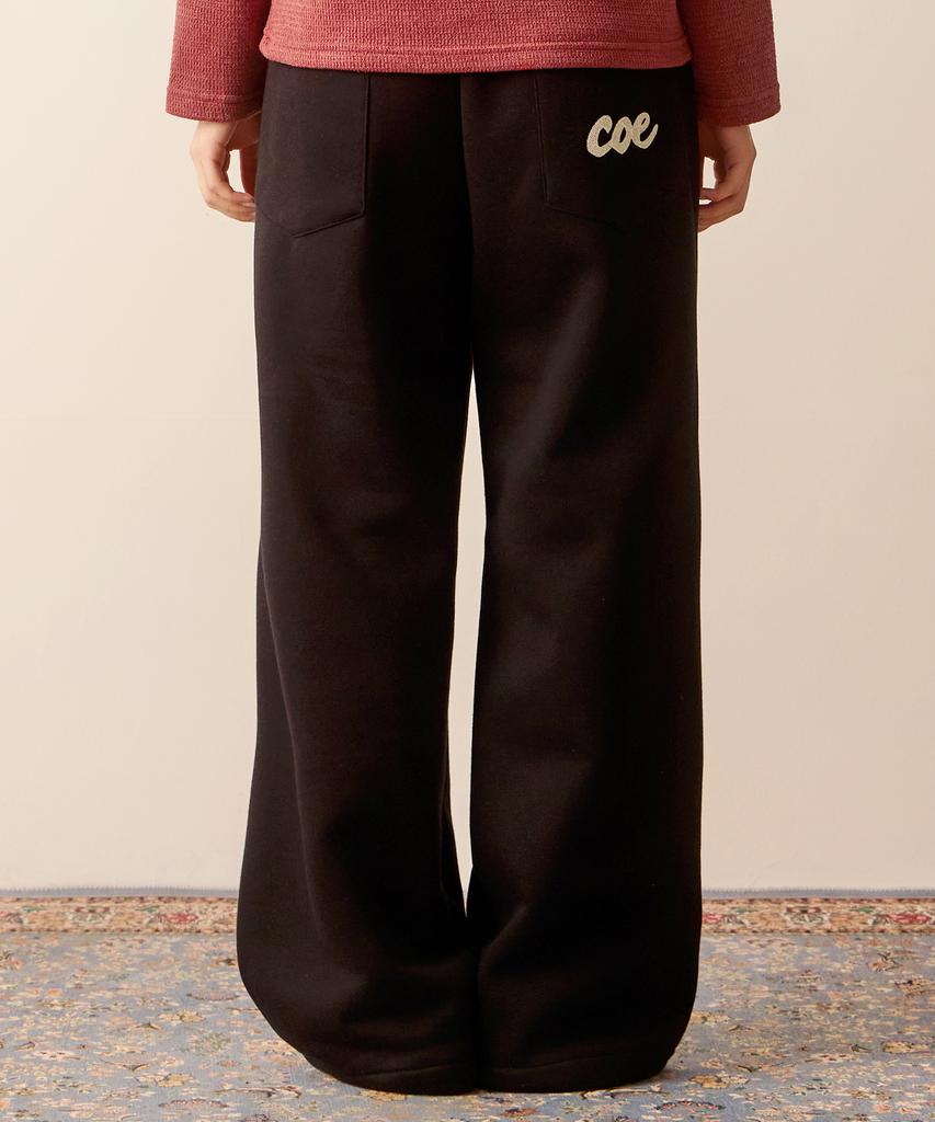 Ebeulisi Pintuck Patchwork Sweatpants (Black)