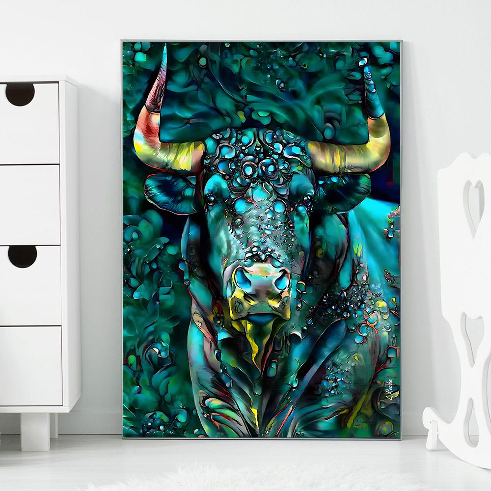 Abstract Elephant Lion Canvas Painting Wall Art Tiger Leopard Animal Posters and Prints for Living Room Home Decoration Cuadros