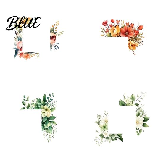 Renters Friendly Wall Sticker 4 Pcs Plants Flower Switch Stickers Leaves Floral Light