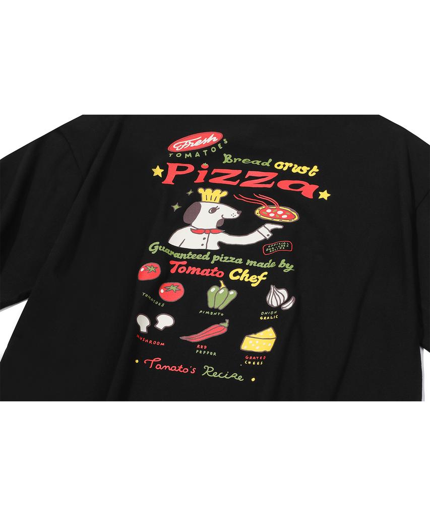 CPGN STUDIO Tomato Pizza Short Sleeve T-Shirt Black