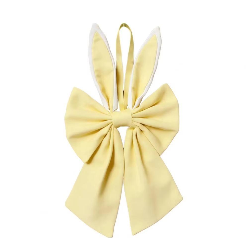 Creative Multi-colored Bunny Ear Bow Soft Multi-purpose Wreath Bow Cute Polyester Easter Hanging Item Holiday Celebration