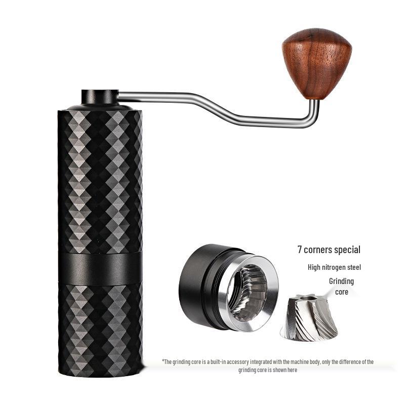 Compact Steel Core Manual Coffee Grinder - Hand-Powered Mill for Fresh Coffee Beans