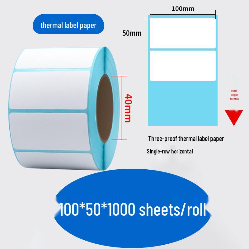 Durable Self-Adhesive Thermal Label Paper for Electronic Scales - Barcode Stickers (Sizes: 80x60, 50x40, 30)
