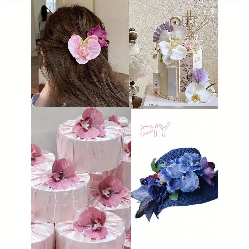 1/3pcs Butterfly Orchid Decorative Faux Flower DIY Accessory For Hats, Shoes, Clothes, Valentine Day, Gift Gifts Birthday Graduation