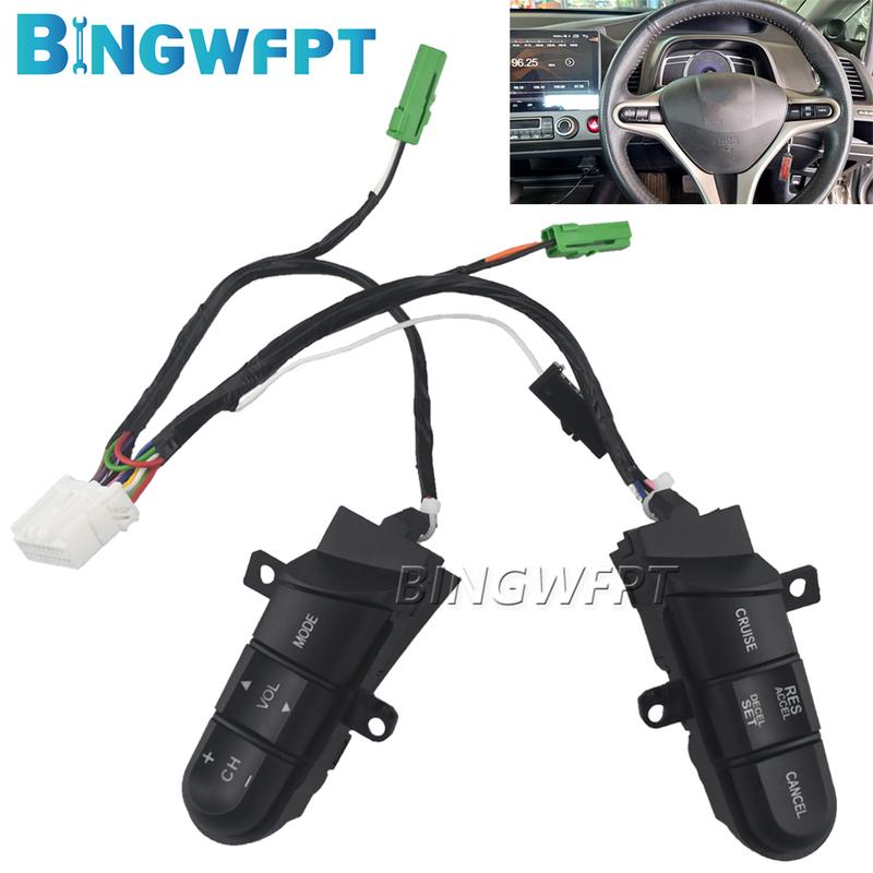 36770-SNA-B12 For Honda 08-13 Fit 09-14 City 06-11 Civic Multifunction Steering Wheel Button Switch