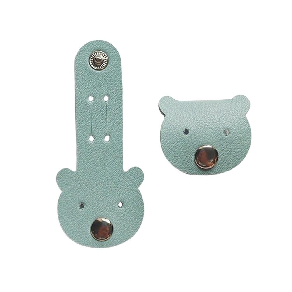 Portable Leather Cable Ties Elastic Tie Soft Cable Organizer Reusable Cute Cable Straps Data Cable Storage