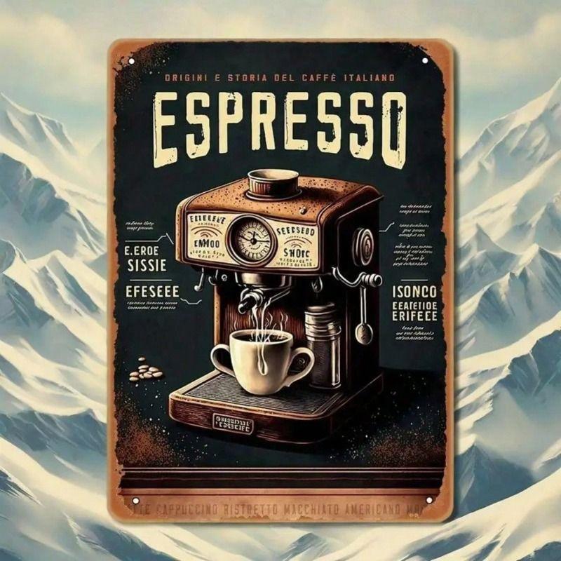 Metal Poster Vintage Coffee Decor Kitchen Wall Art Gift