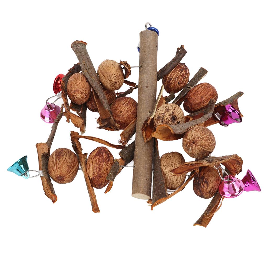 Parrot Chewing String Safe Healthy Hanging Bird Bite Toy with Bell and Hook for Birds Parrots