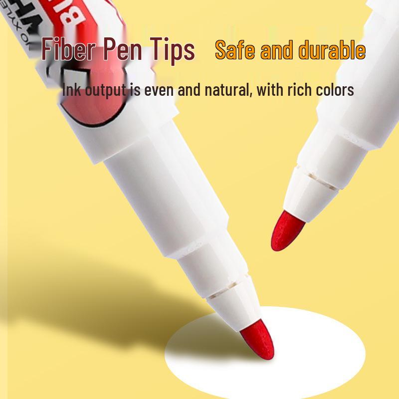 12-Color Magnetic Washable Whiteboard Markers with Refrigerator Magnets and 3D Blackboard Writing Pens
