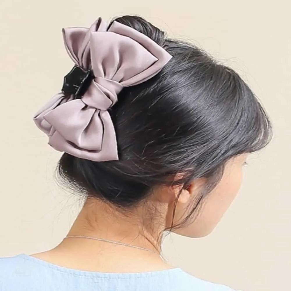 ASSHOP Silk Giant Ribbon Indie Purple Hair Clip Big Hair Clip