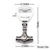 Vintage Viking Thor's Hammer Bottle Opener Stainless Steel Trendy Nordic Warhammer Corkscrew Cool Scandinavian Jewelry