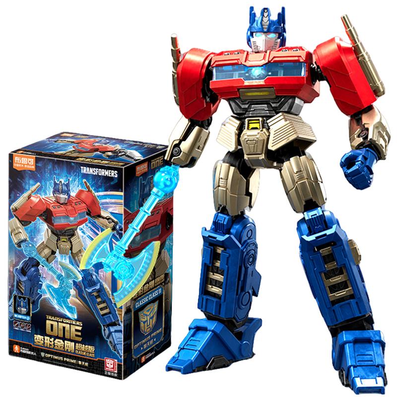 Transformers Jedna Figurka Akcji Wersja Oświetleniowa Optimus Prime Bumblebee Klocek Budowlany Megatron Skyfall Złożona Zabawka
