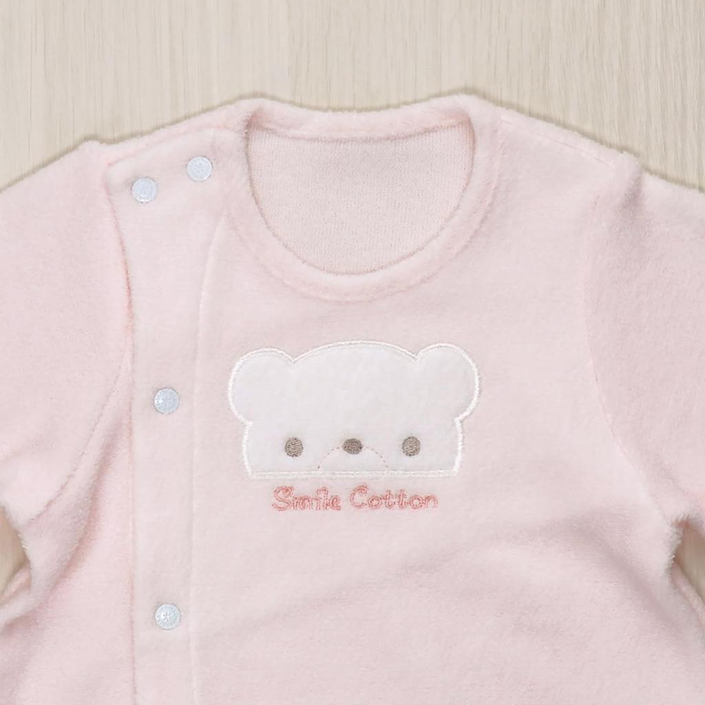 Baby Castle Sizes Natural Bear Made in Japan Two-Way All, 50-70, Pile, Pink,