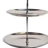 Desktop Shelf 2 Tier Counter Rack Shelf Stainless Steel Minimalist Round Countertop Stand for