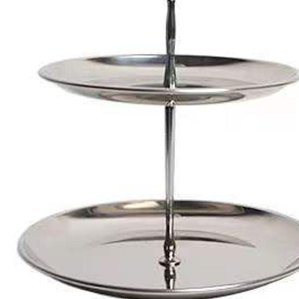 Desktop Shelf 2 Tier Counter Rack Shelf Stainless Steel Minimalist Round Countertop Stand for