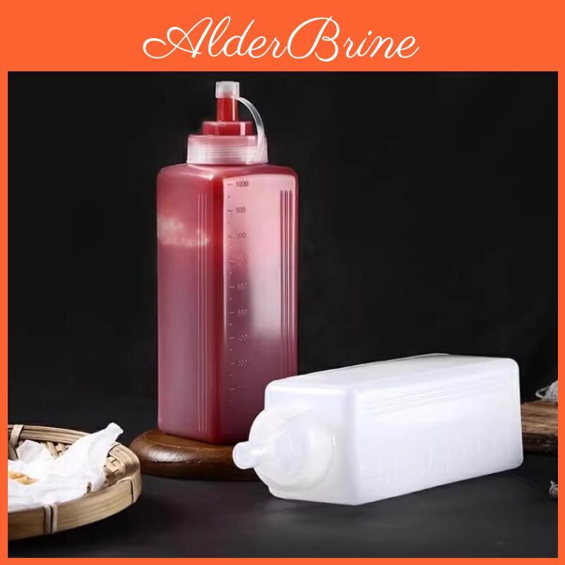 Squeeze Bottles 6008001000ml Condiment Sauce Dispenser Large Mouth Dustproof Kitchen Seasoning Salad Sauce Olive Oil Bottle