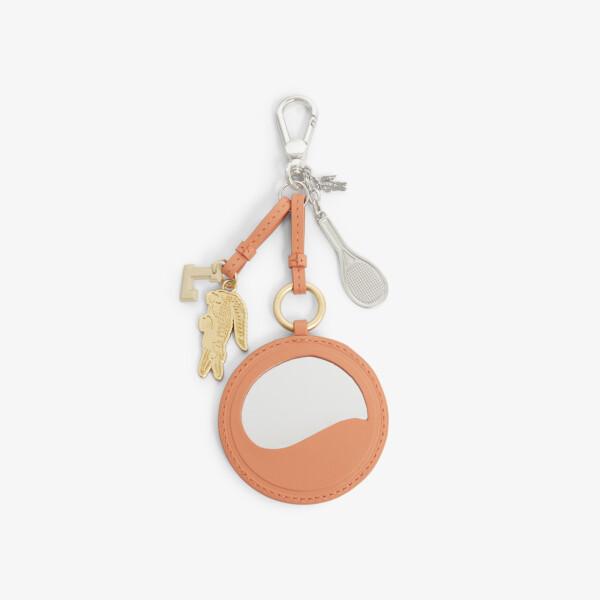 Lacoste L Charm Mirror Keyring   N16 Orange