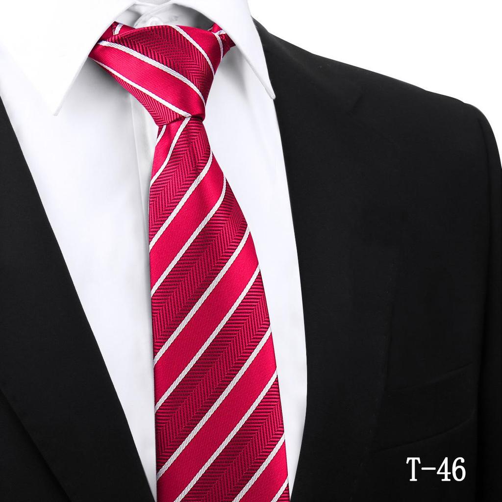 Handmade Paisley Stripe Jacquard Polyester Tie, 7.5cm