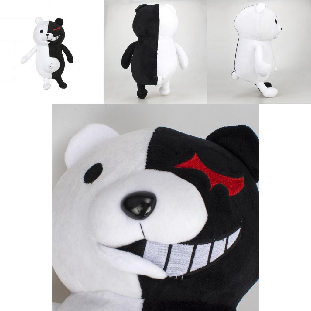 Süßer 14" Stoffbär-Puppe Monokuma aus Danganronpa Weiches und kuscheliger Plüschtier