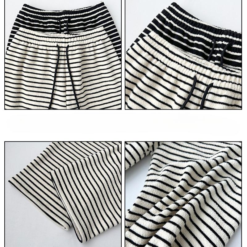 GMXIA Pantaloni e capri a vita alta con stampa casual in tinta unita alla moda da donna