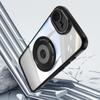 For iPhone 16e Magnetic Case PC+TPU Phone Cover with Rotating Metal Kickstand,Lens Protector
