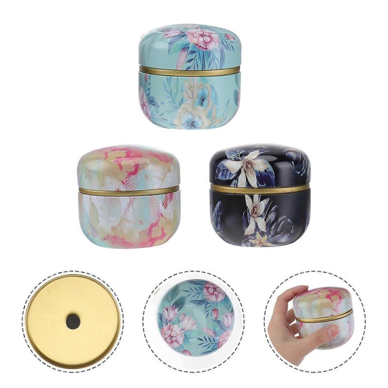 Tea Sealed Can Small Iron Sealed Can for Storage 6Pcs with Lid Assorted