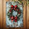 Merry Christmas Vintage Metal Tin Sign 8x12 Inch Durable Iron Wall Art for Home Bar Cafe Garage Decor Pre-Drilled Holes Easy Hang