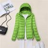Autumn and winter new women's hooded light down jacket short casual thin down jacket large size winter clothing