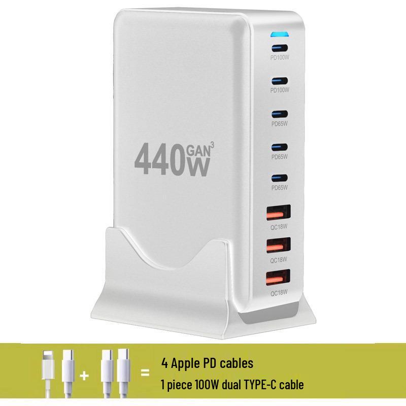 320W Gallium Nitride Multi-Port USB Charger with PD100W Fast Charging